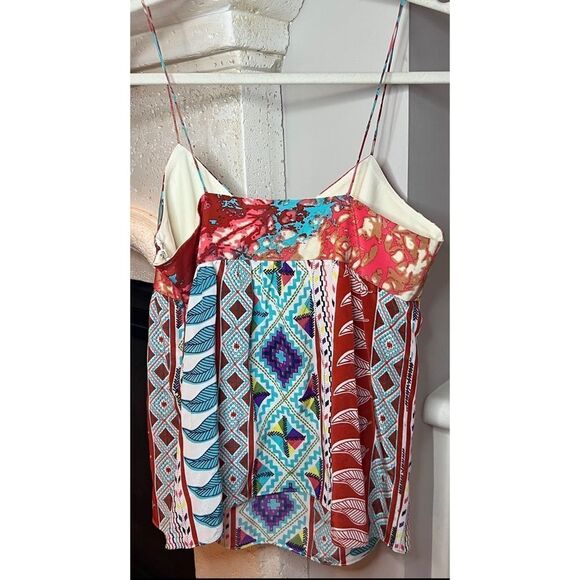 TIBI 100% Silk Multicolored Printed Camisole Tank Size 6 - Picture 4 of 12